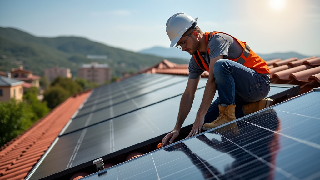 rooftop solar installation